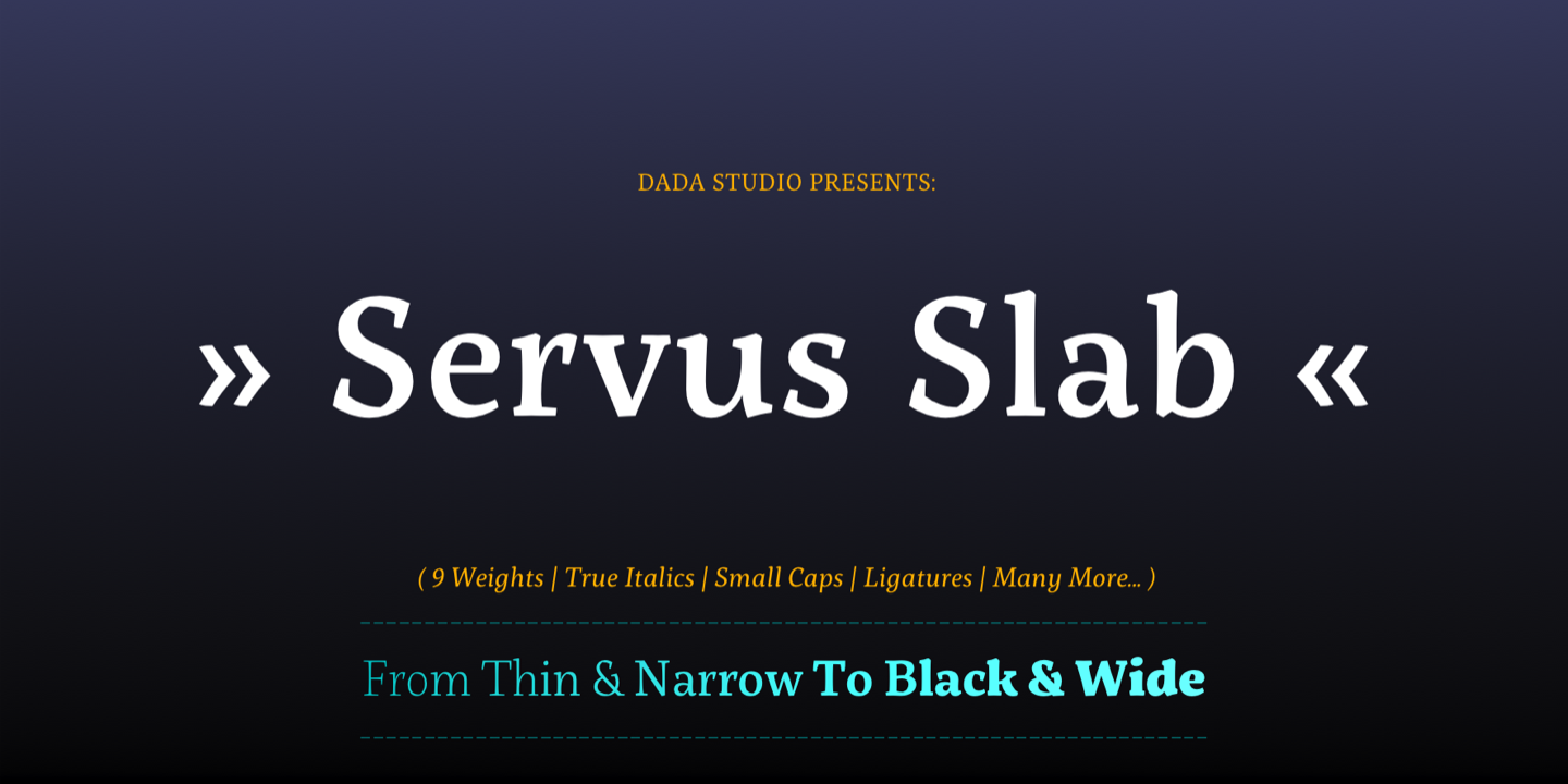 Ejemplo de fuente Servus Slab Extra Bold